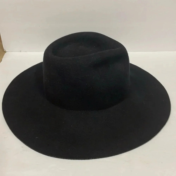 Biltmore by Madewell Black 100% Wool Floppy Brim Fedora Hat main image 10